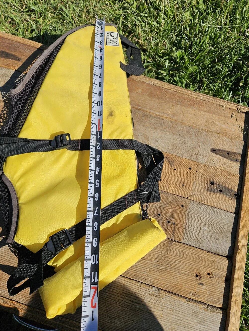 Fido Float large  Yellow Dog Life Jacket with Black Mesh Panels #doglifejacket #